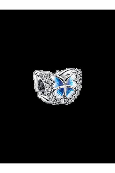 Charms Talisman Fluture Albastru Strălucitor
