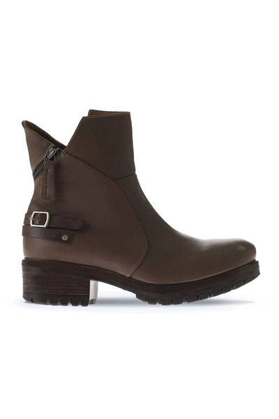 Bueno Shoes Cizme cu toc pentru femei din piele maro nurcă 01wv0901