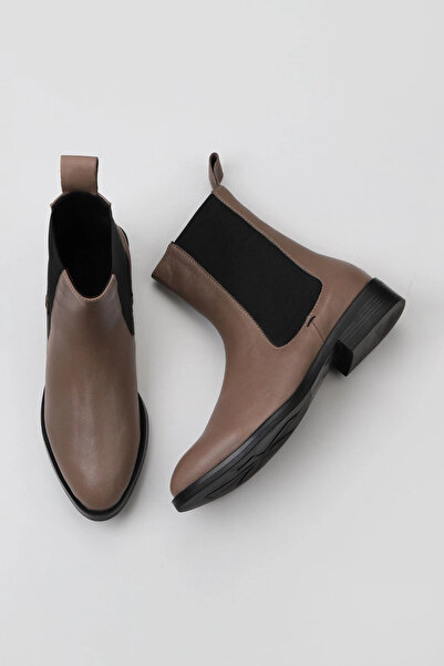 Bueno Shoes حذاء مسطح نسائي من الجلد باللون الرمادي 01wt2403
