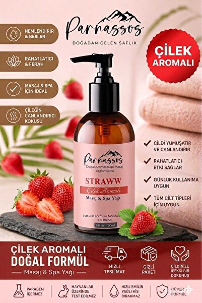 Parnassos Doğal Çilekli Aromaterapi A.f.r.o.d.i.z.y.a.k Etkili Masaj Yağı Doğ...