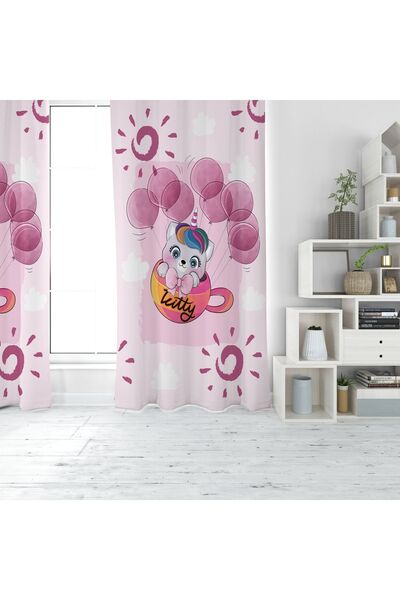 EVSEHOMES UNICORN CAT IMprimare digitală PERDEAUĂ DE FOLOSĂ CU O ARIPI