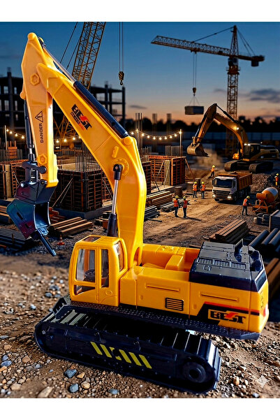 OYUNCAKSAHİLİ Dozer Kırılmaz Excavatör Asfalt Kaldırım Delici Makinesi Hareke...