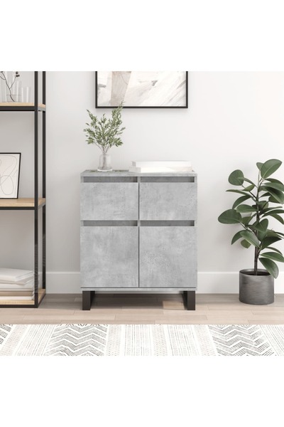 Concept Servantă, gri beton, 60x35x70 cm, lemn prelucrat