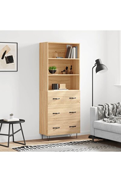 Concept Dulap înalt, stejar sonoma, 69,5x34x180 cm, lemn compozit