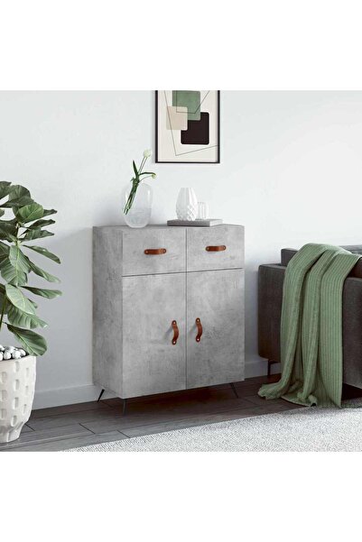 Concept Servantă, gri beton, 69,5x34x90 cm, lemn compozit