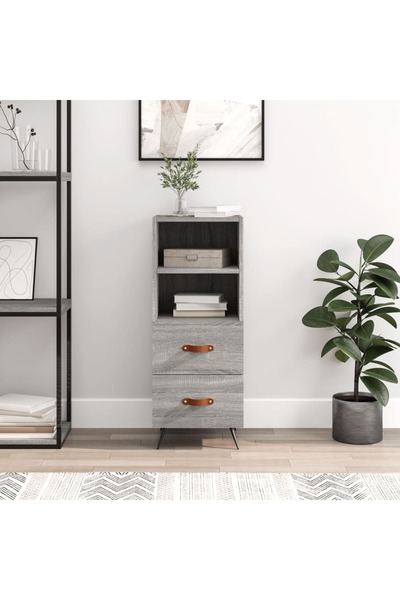Concept Servantă, gri sonoma, 34,5x34x90 cm, lemn compozit