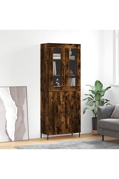 Concept Dulap înalt, stejar fumuriu, 69,5x34x180, lemn compozit