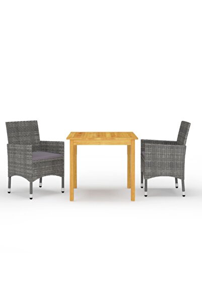 Concept Set mobilier de grădină, 3 piese, gri