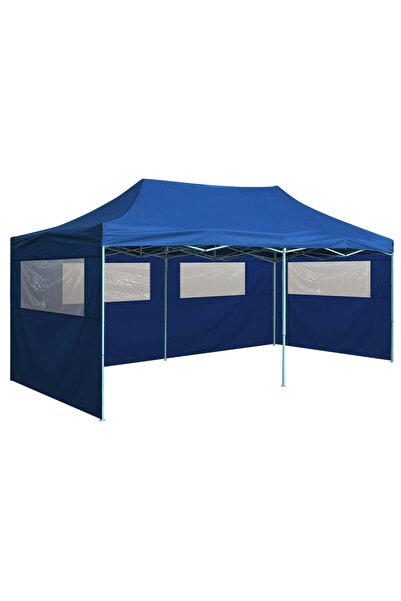 Concept Cort de petrecere pliabil cu 4 pereți, albastru, 3 x 6 m, oțel