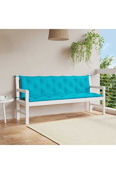 Concept Perne de bancă, 2 buc., turcoaz, 180x50x7 cm, textil