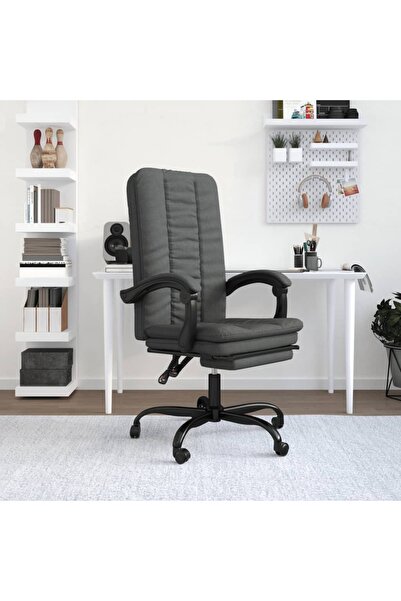 Concept Fotoliu de birou rabatabil, gri închis, textil