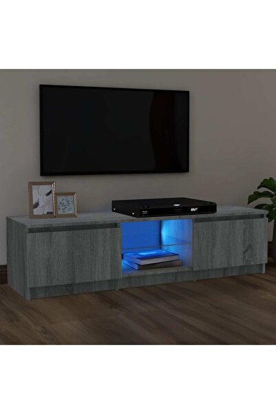 Concept Comodă TV cu lumini LED, gri sonoma, 120x30x35,5 cm