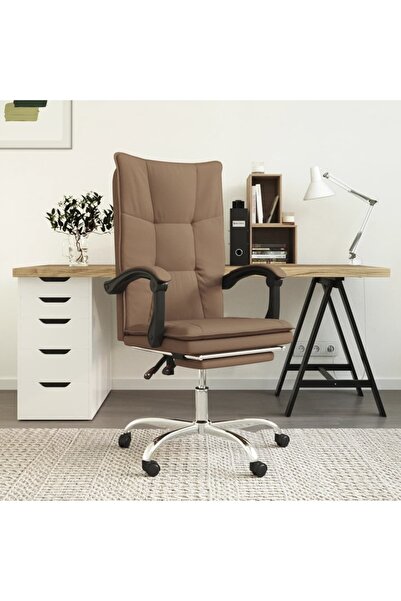 Concept Fotoliu de birou rabatabil, maro, textil