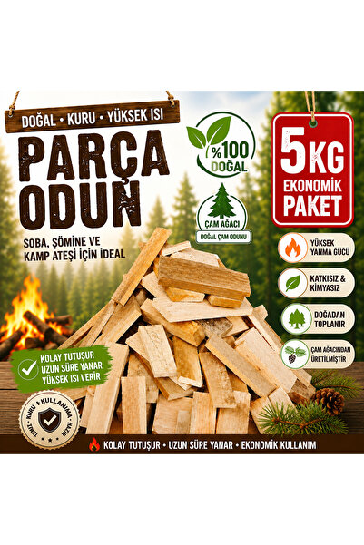 retroelektrik Mangal Semaver Şömine ve Soba için Parça Hazır Kuru Odun