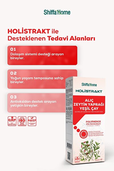 Shiffa Home HOLİSTRAKT - Alıç, Zeytinyaprağı ve Yeşilçay İçeren Sıvı Ekstrakt 250 ML