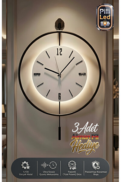 MetaQuartz Aksesuar Blackfred -büyük Boy (50X75CM) (pilli Led) - Metal Duvar ...