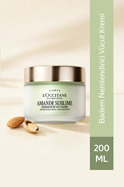 L'Occitane Badem Nemlendirici Vücut Kremi, Badem Sütü ve Yağı İçeren, 200 ml