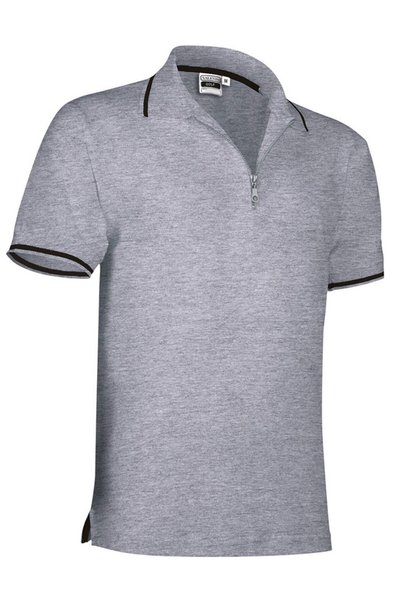 Valento Tricou polo bărbătesc, bumbac 100%, Golf, gri/negru