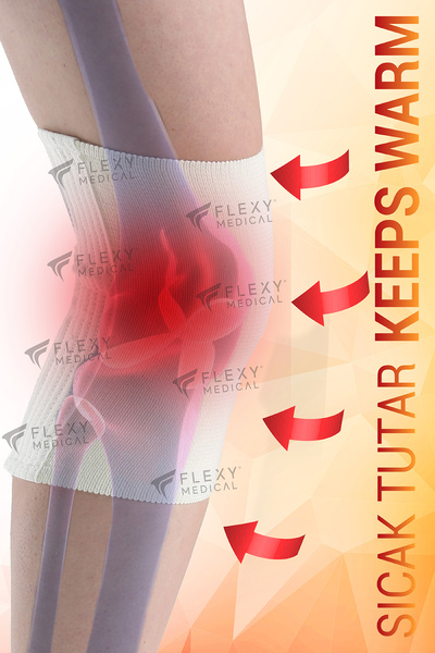 Flexy Medical 1 Piece Wool Knee Pads - Keeps Warm - Athlete in Knee Joint Pains and Scaling