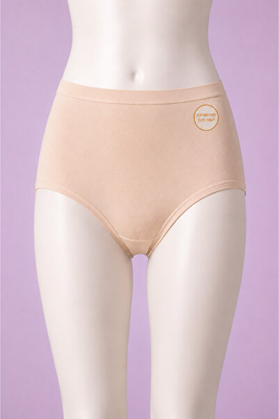 Bulut Anne ve Çocuk Retractable Single-Layer Cream-Colored Panties with Retra...