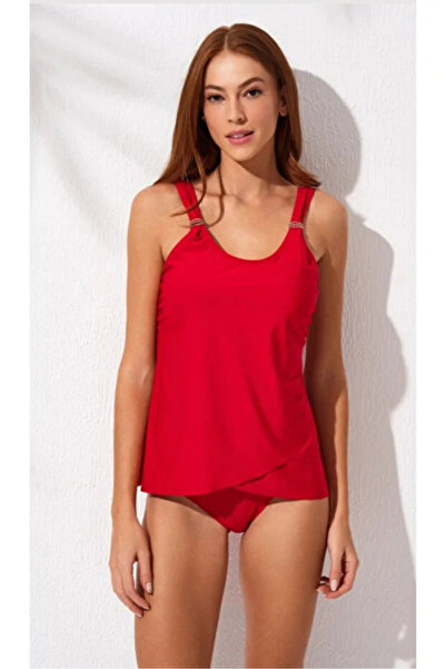 Pierre Cardin Asimetrik Kesim Tankini Takım Kırmızı 251503