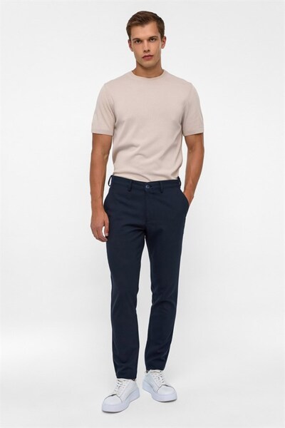 SÜVARİ Lacivert Slim Desenli Pantolon