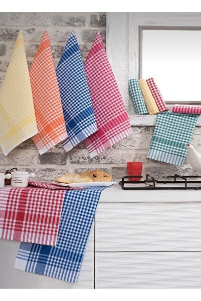 Cardea Home Collection Set de 6 cârpe de uscare Pöti Kareli, husă pentru alim...