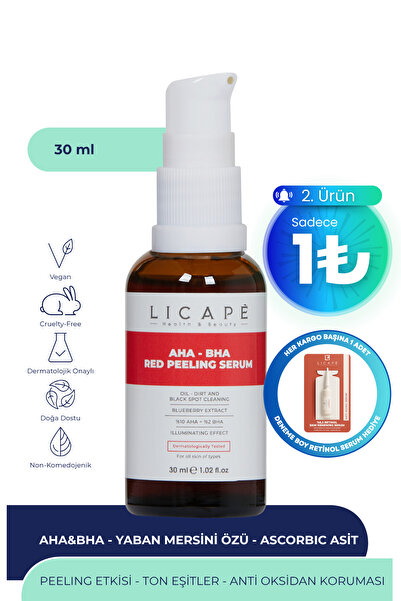 Licape Cilt Canlandırıcı %10 Aha - %2 Bha Red Peeling Serum