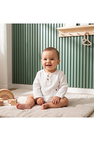 Tiffany Baby Kıds Tiffany Baby Muslin Theme Long Sleeve T-Shirt 26121