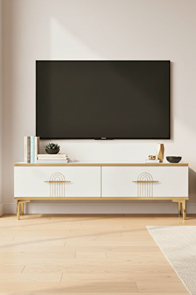 cnyr TSA1215DB - İDATV120 TV STAND, TV SEHPASI SAFİRMEŞE - BEYAZ 120CM