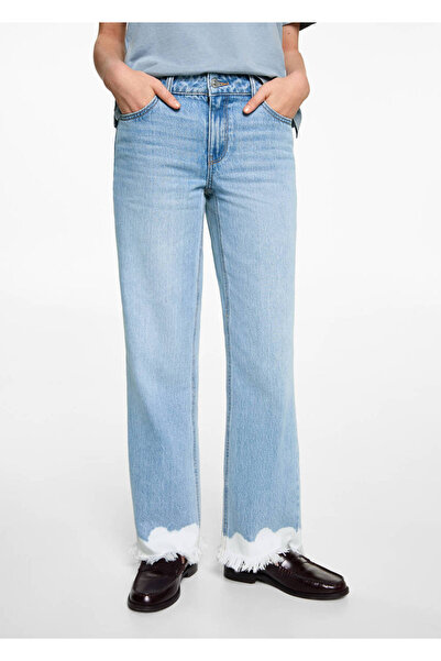 Mango Teen Batik desenli düz kesim jean