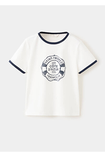 MANGO Kids Kısa kollu desenli tişört