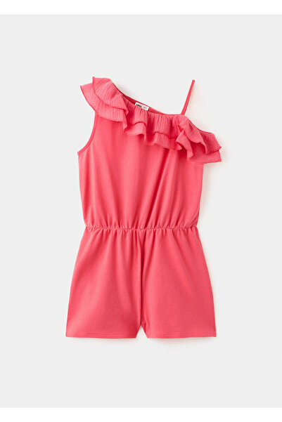 MANGO Kids Asimetrik volanlı tulum
