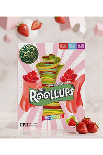 rollups seasonic حلاوة رول اب بنكهة الفراولة 20 حبة * 15 ج