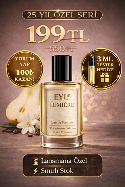 EYL COSMETIC LUMIERE %25 Esans EDP 50 ml Kadın Parfüm Kalıcı Vanilya Kahve Ta...
