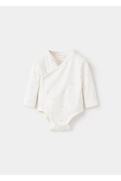 MANGO Baby Desenli pamuklu body