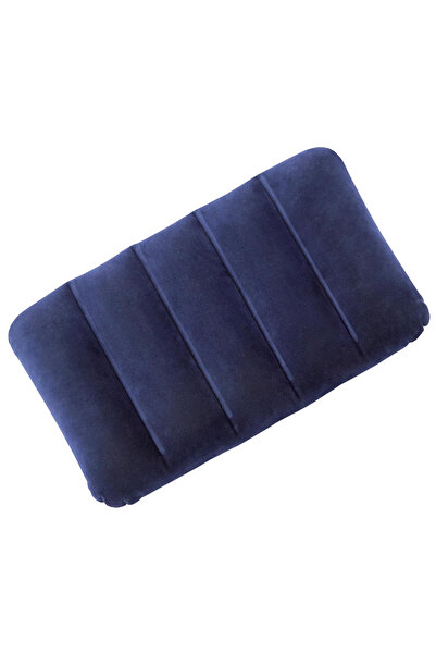 SmartFox Kadife Kaplı Şişme Yastık - Kamp Yastığı / Seyahat Yastığı 45*28*9 Cm