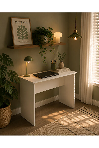 Urbellon Focus Beyaz Çalışma Masası - Ders Ve Bilgisayar Masası Home Office O...