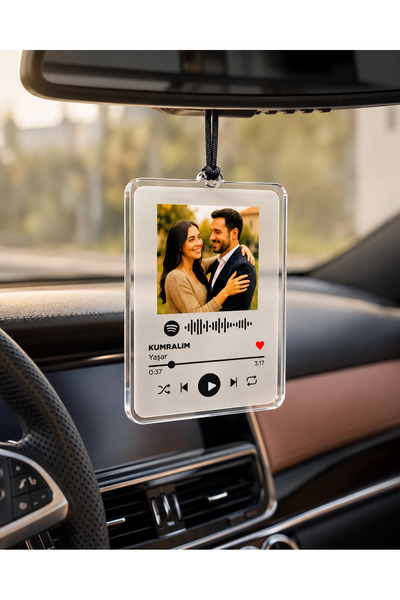 karbonsoft 🎵 Kişiye Özel Spotify Şarkılı Dikiz Aynası Süsü – Fotoğraf & Müzi...