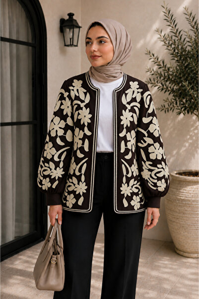 bellura Nakışlı Astarlı Ceket