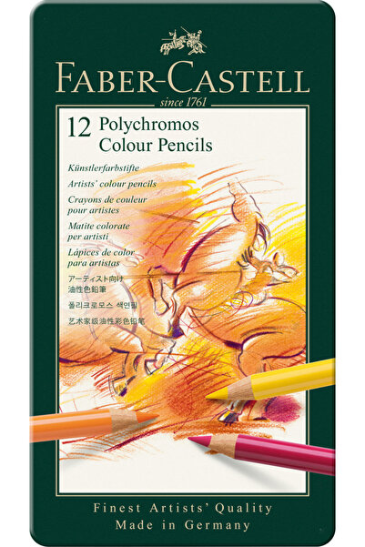 Faber Castell 12 COLOURED PENCILS POLYCHROMOS FABER-CASTELL
