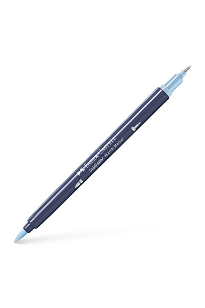Faber Castell Marker pentru schițe cu 2 vârfuri, albastru deschis Dove 452, G...