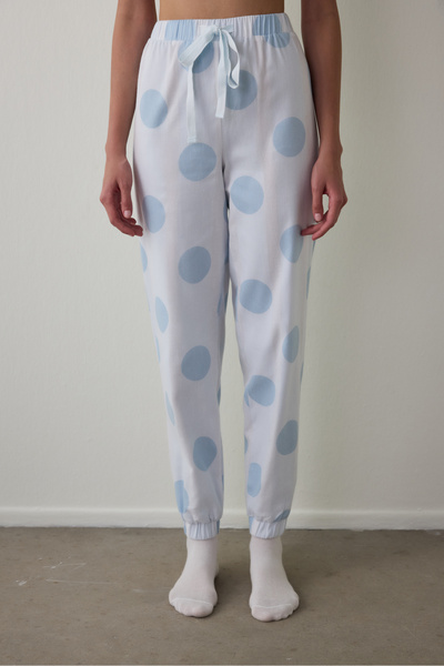 Penti Gardenya Magic Puantiyeli Pamuklu Bağlama Detaylı Pijama Altı