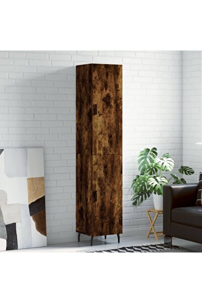 Concept Dulap înalt, stejar fumuriu, 34,5x34x180 cm, lemn prelucrat