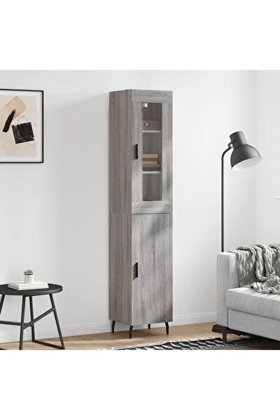 Concept Dulap înalt, gri sonoma, 34,5x34x180 cm, lemn prelucrat