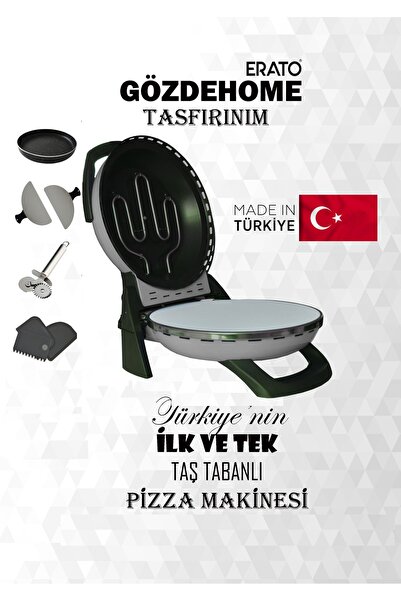 gözdehome Gri Erato Taş Tabanlı Lahmacun Makinesi, Pizza Makinesi Taş Fırın -...