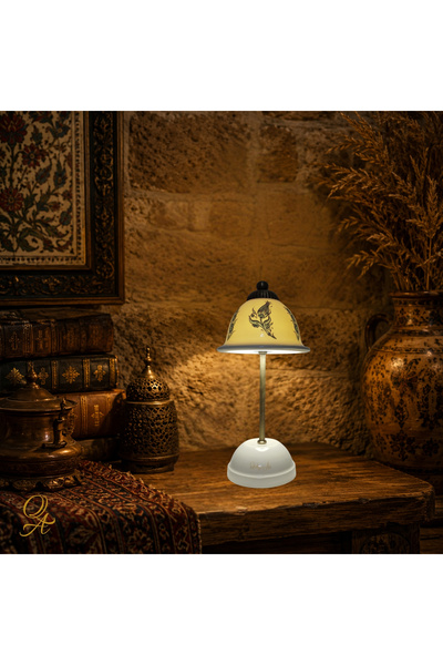 Qtahya Art Abajur-Masa ve Gece Lambası-Dekoratif-Şeffaf Porselen-El yapımı-Po...