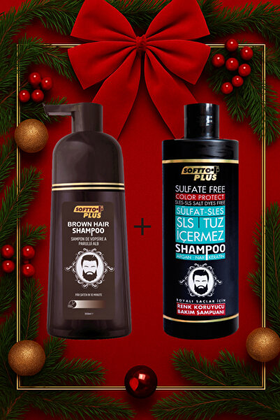 Softto Plus Șampon pentru păr brun și șampon special pentru protecția culorii...