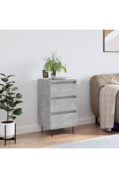 Concept Servantă, gri beton, 40x35x70 cm, lemn prelucrat