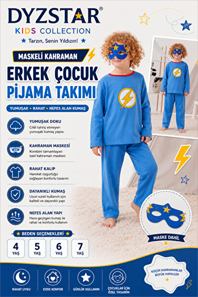 DYZSTAR Superherojski maskirani dečački pidžama set 4-7 godina